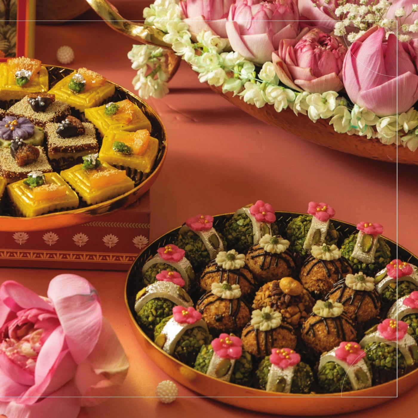Dadus baklava and mithai platter