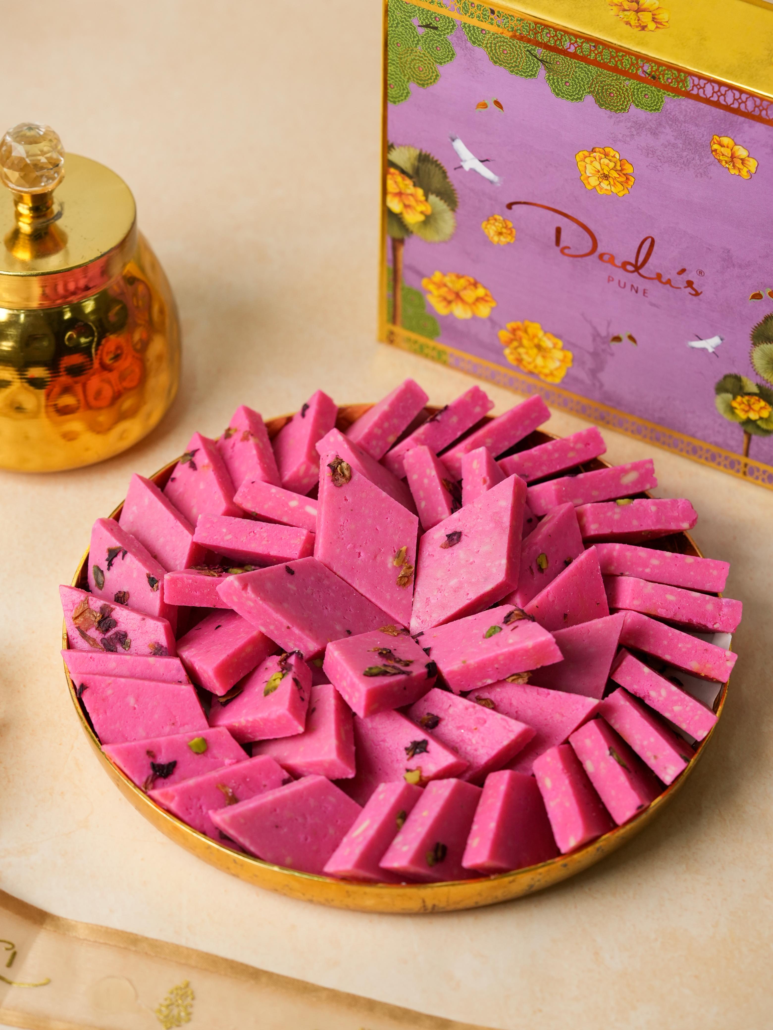 Rose Kaju Katli