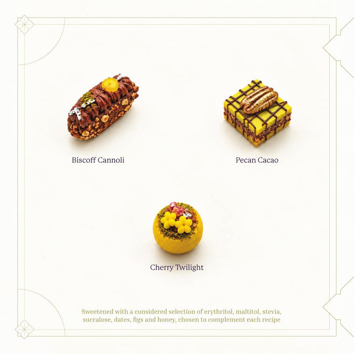 Biscoff Cannoli, Pecan Cacao, Cherry Twilight