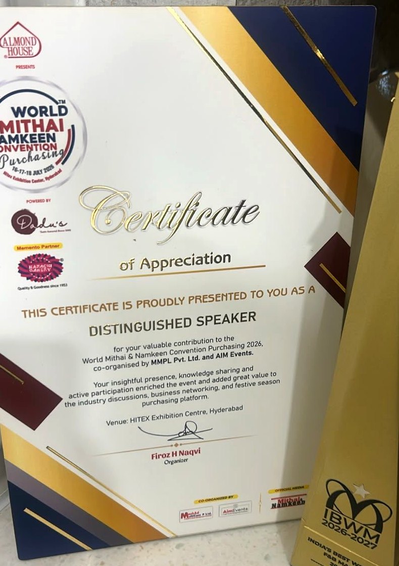 World Mithai and Namkeen Convention 2026 Distinguished Speaker