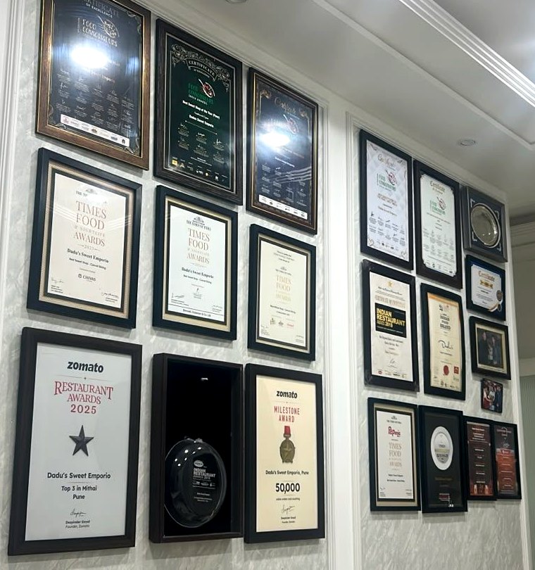 Dadus wall of awards